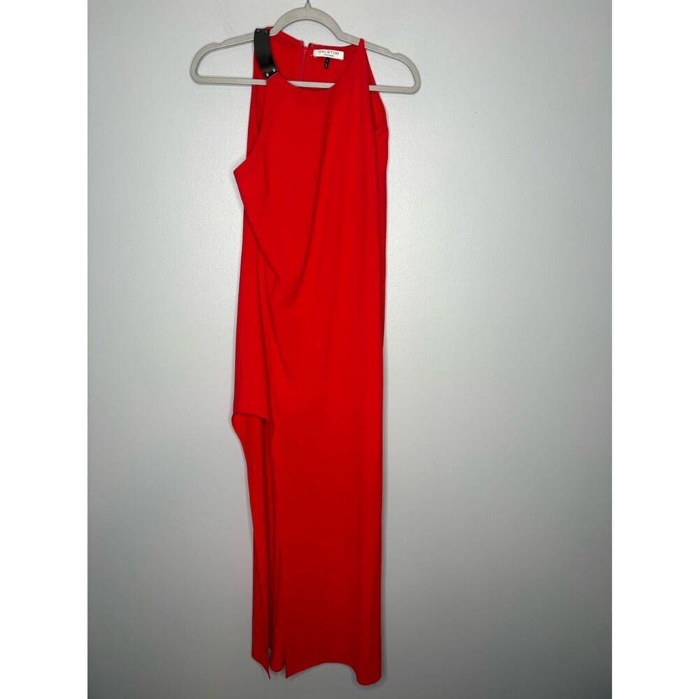 Halston Heritage Dress with Neck Plate and scoop split detail